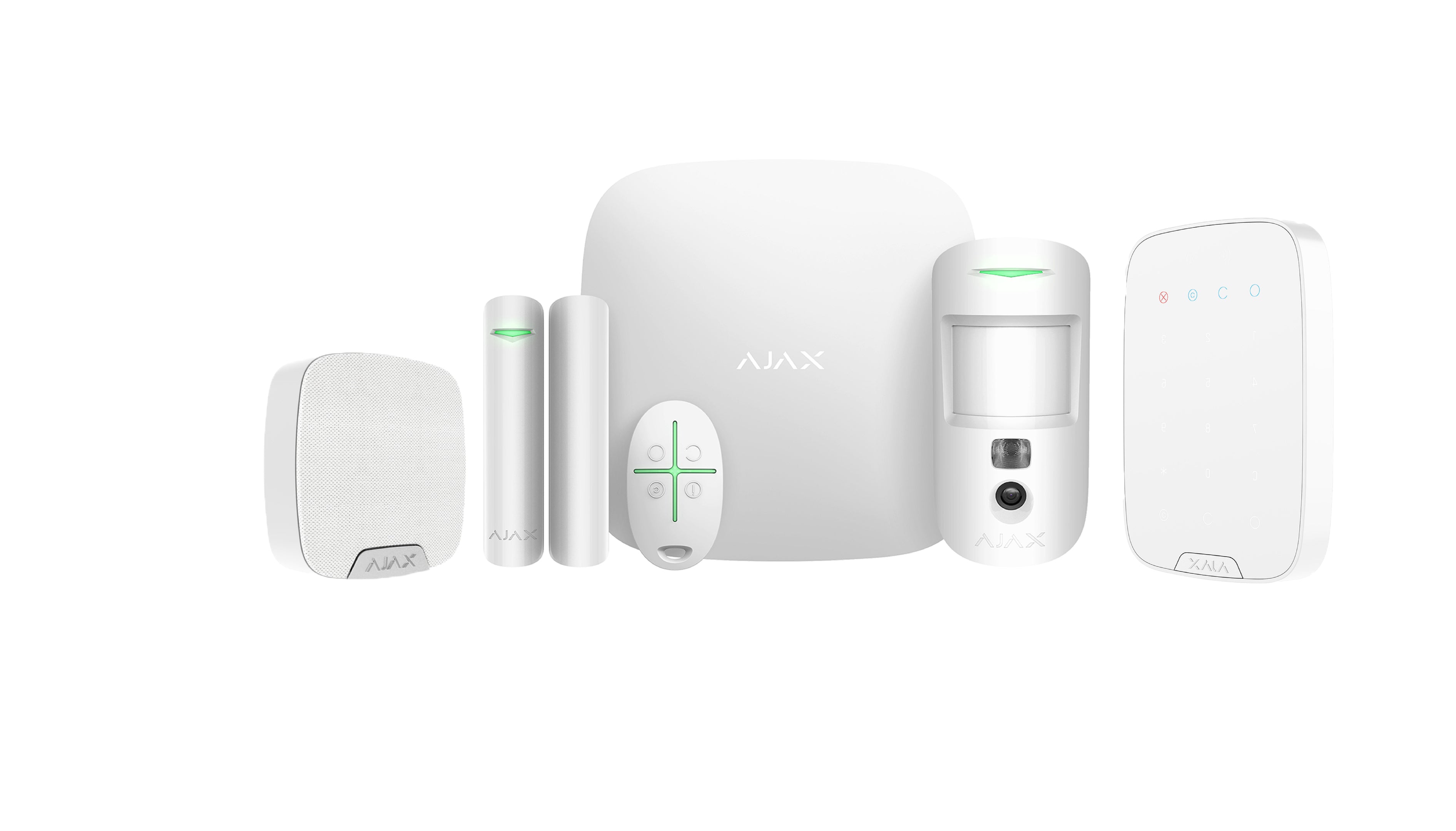 Alarmsysteem Ajax starterkit Hub2 Basis Kit 4G Wit