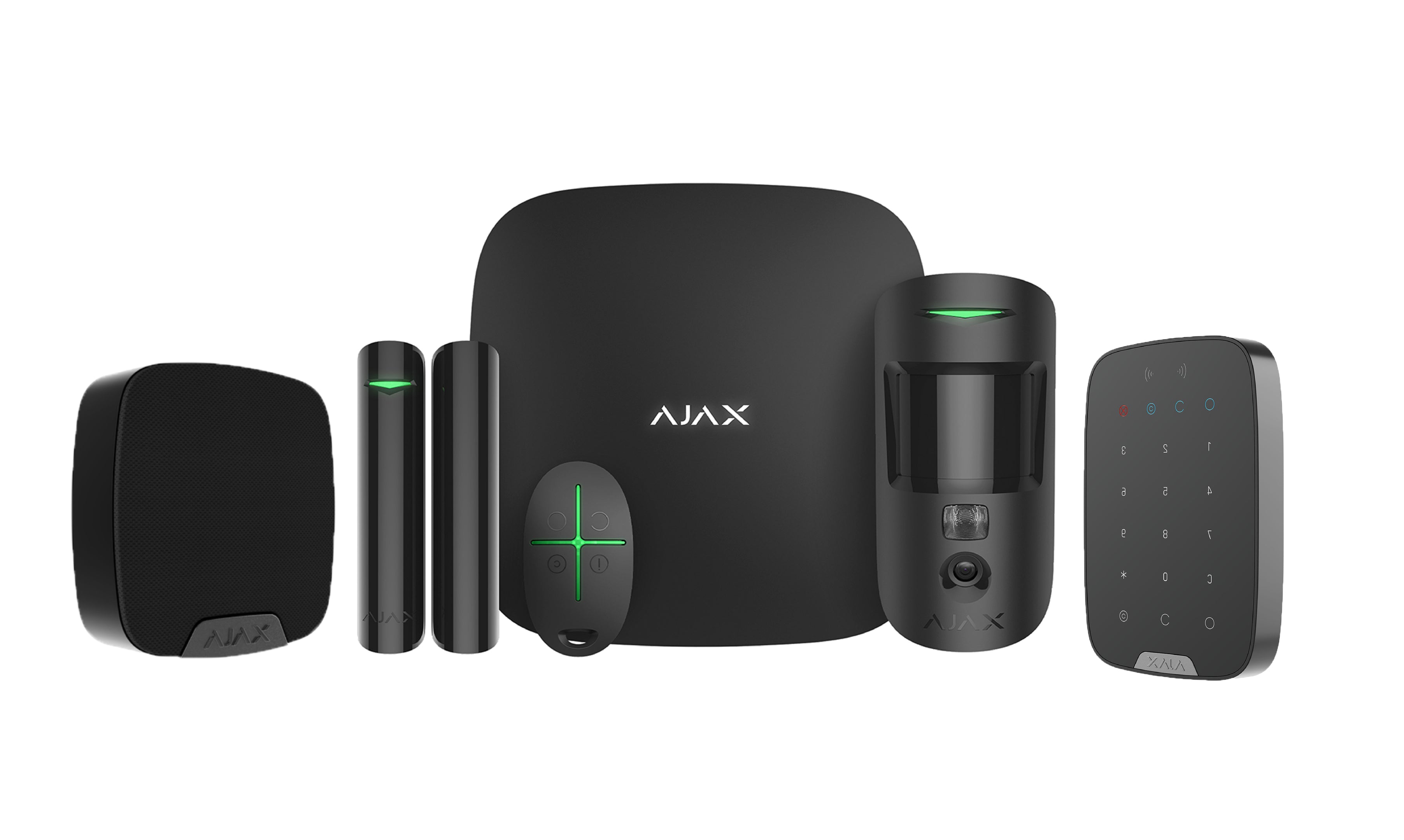 Alarmsysteem Ajax starterkit Hub2 Basis Kit 4G Zwart