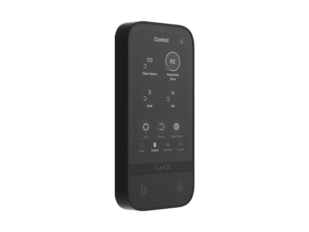 AJAX Touch Keypad Touchscreen Zwart Draadloos of 12 volt gevoed
