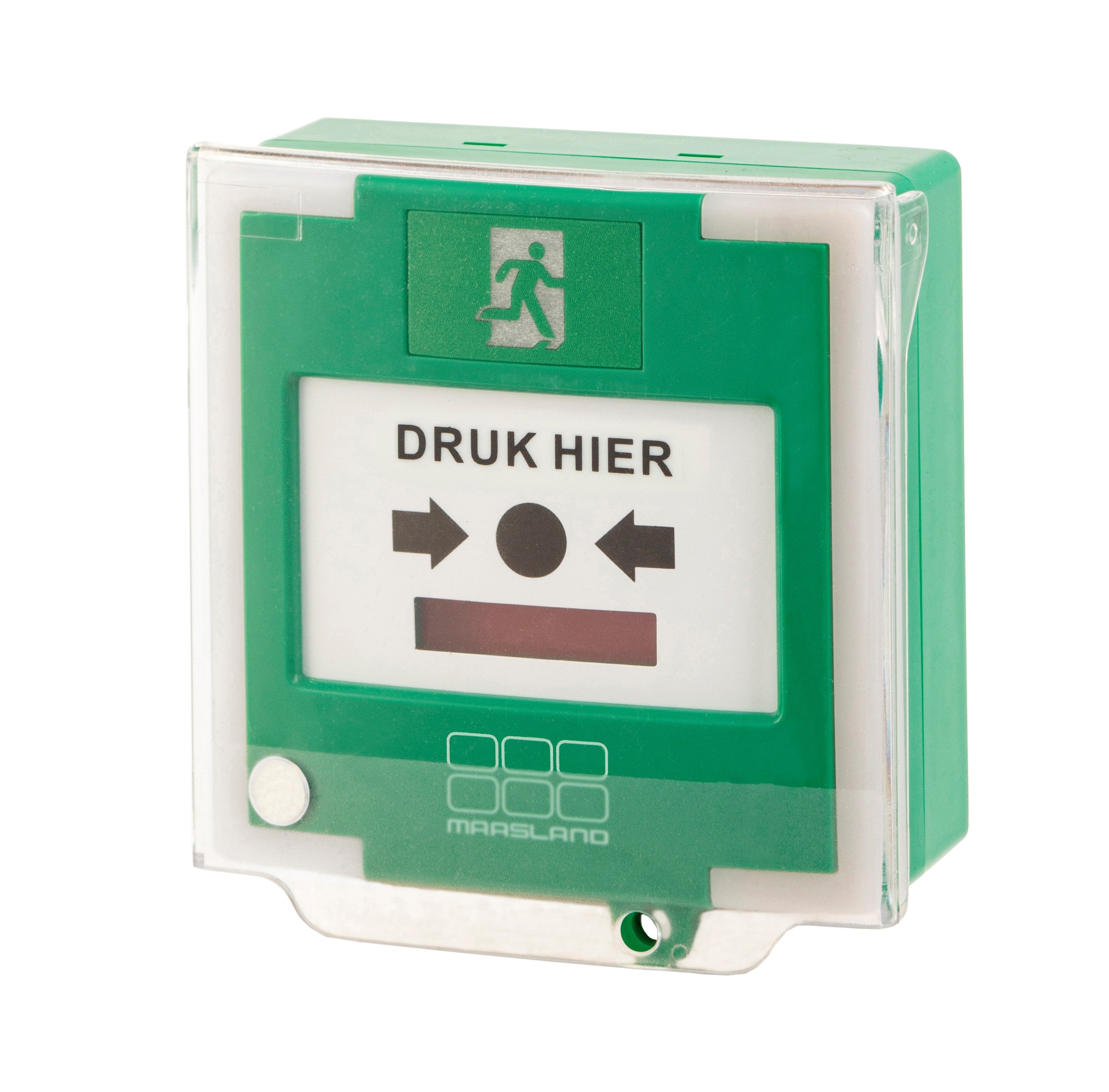 alarmdrukknop PRO groen, LED, 3-polig, inclusief afdekraam