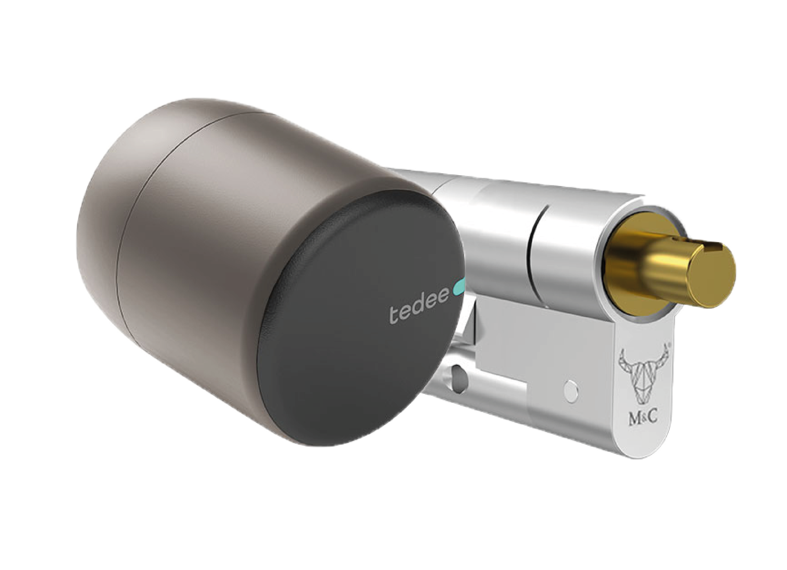 LIMITED EDITION Tedee PRO SLIM RVS zwart incl. M&C cilinder