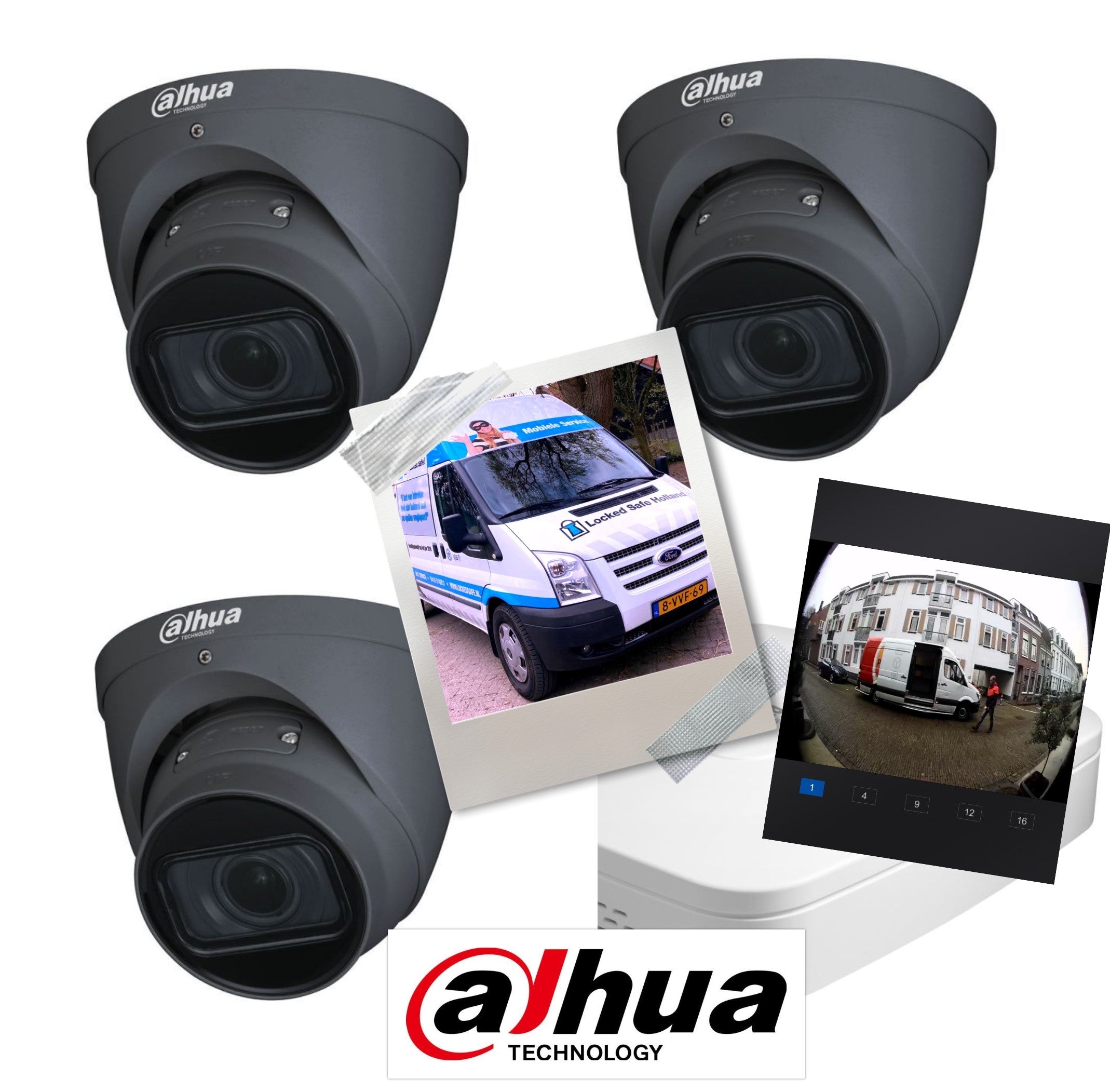 Camerasysteem recorder en af-montage dahua