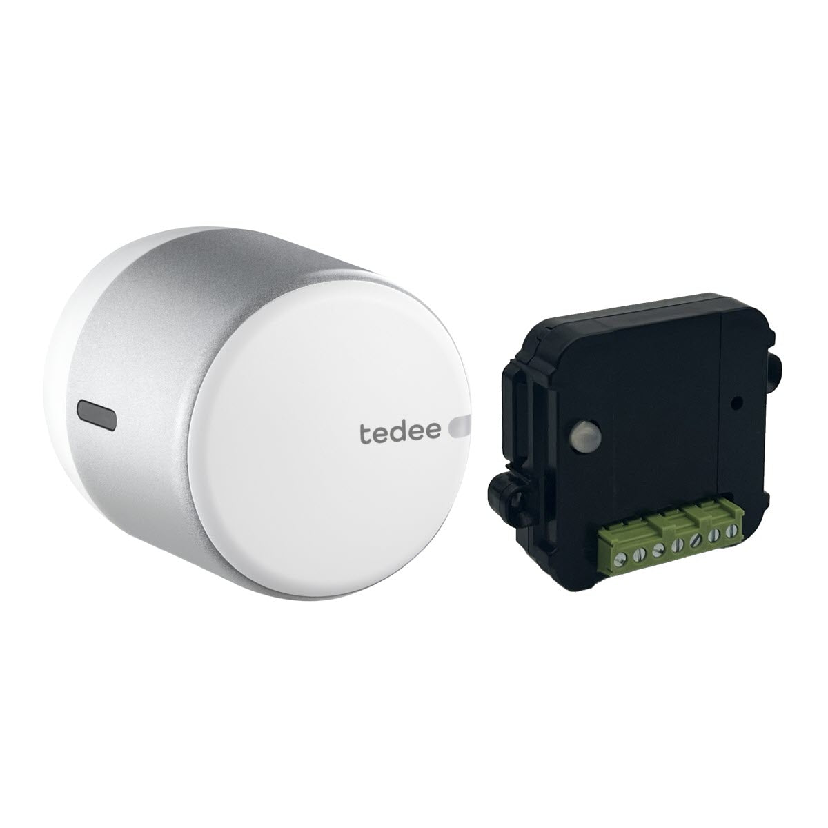 Starterkit Tedee GO Slim Deurslot zilver/wit en Dry Contact