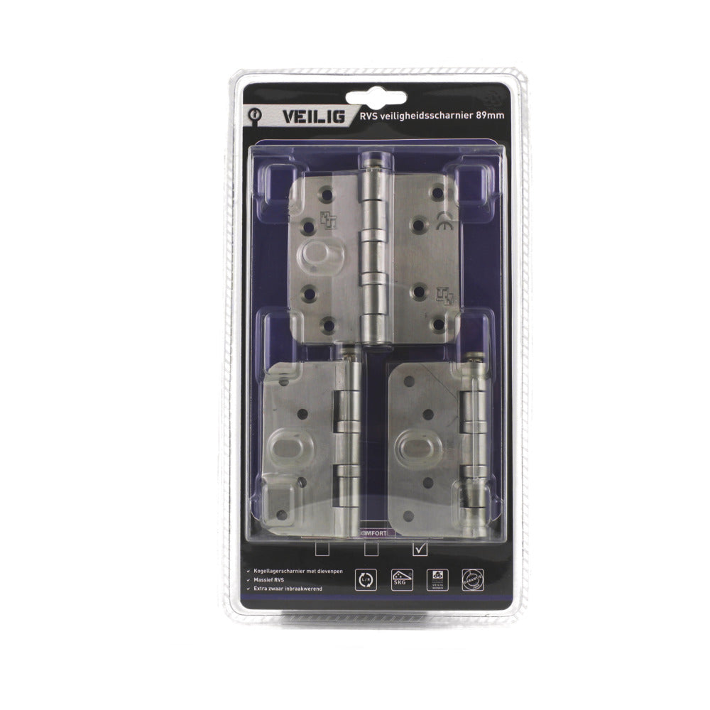 Scharnier VEILIG VH SCH 6512R-3-21 LR SKG3 B RVS