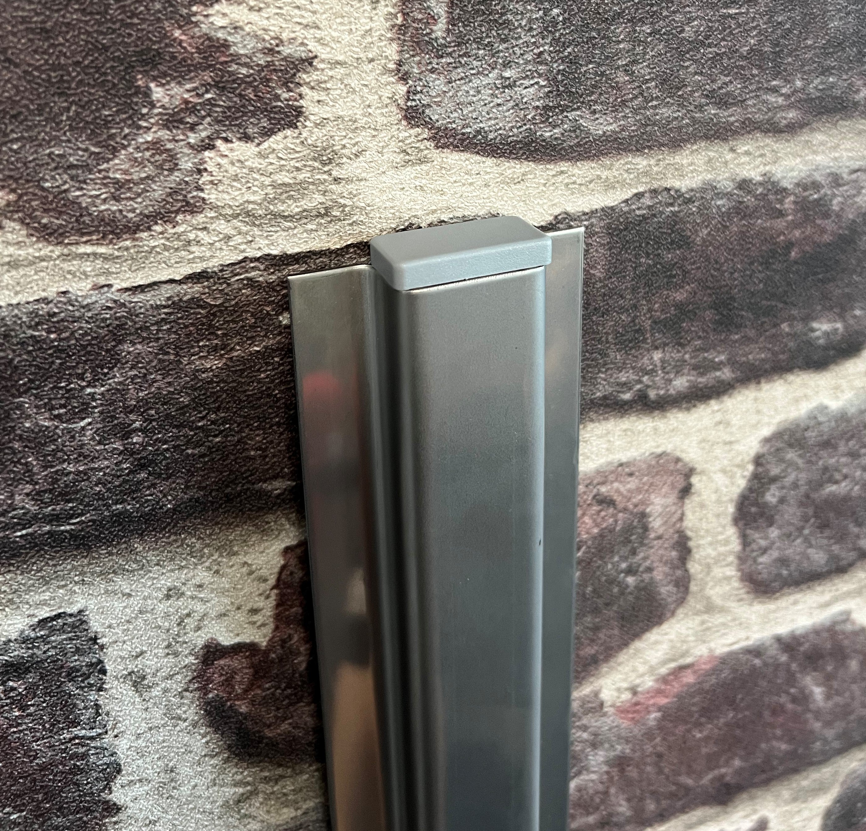 Kabelgoot buitengevel RVS insteekdop eindkap grijs