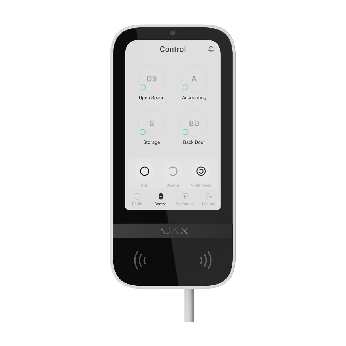 Ajax KeyPad TouchScreen Fibra wit bekabeld
