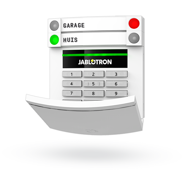 Jablotron JA-113E bedraad Bus codebedienpaneel met RFID en toetsen